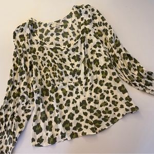 LOFT Animal Print Blouse